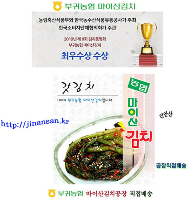 갓김치 3kg(당일 마이산김치공장 직접배송), 1개, 3kg