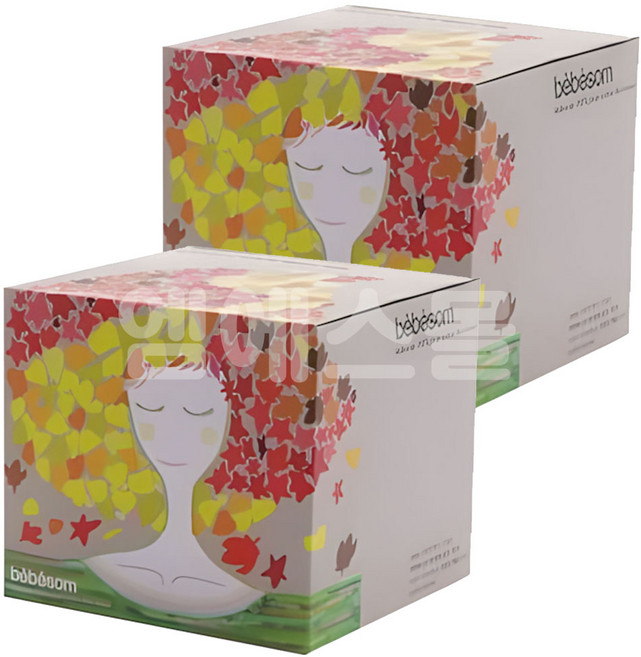 베베솜 무표백 순면 페이스타올 60매 고급형 2개