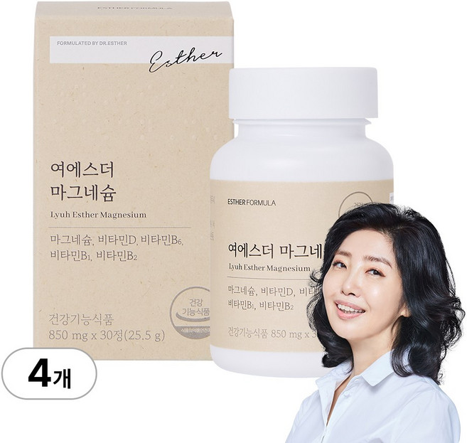 에스더포뮬러 여에스더 마그네슘 건강기능식품, 30정, 4박스