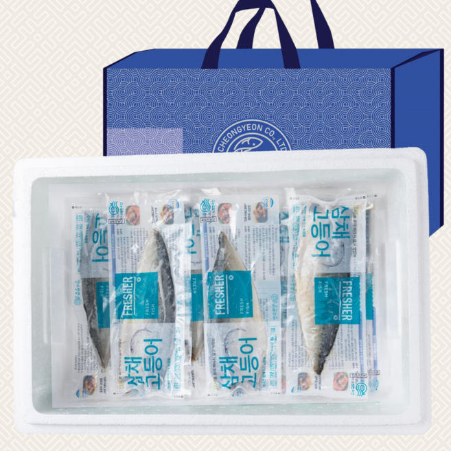 [선물세트] 가시 제거 제주 순살 고등어 140g 15팩 부직포 포함, 20개