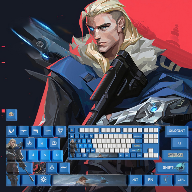 잼토이 발로란트 키캡 29피스 키보드 게이밍 굿즈 커스텀 PBT, 29키, 소바