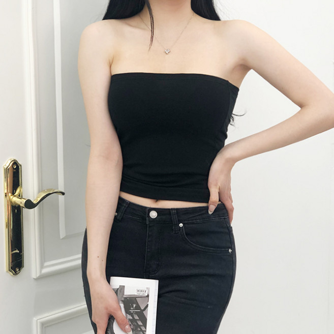 [필수템/2col] 베일 탱크 튜브 크롭 탑 나시