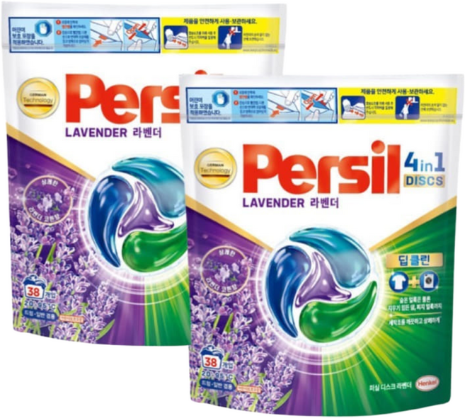 디스크 캡슐세제 퍼실 라벤더 리필, 2개