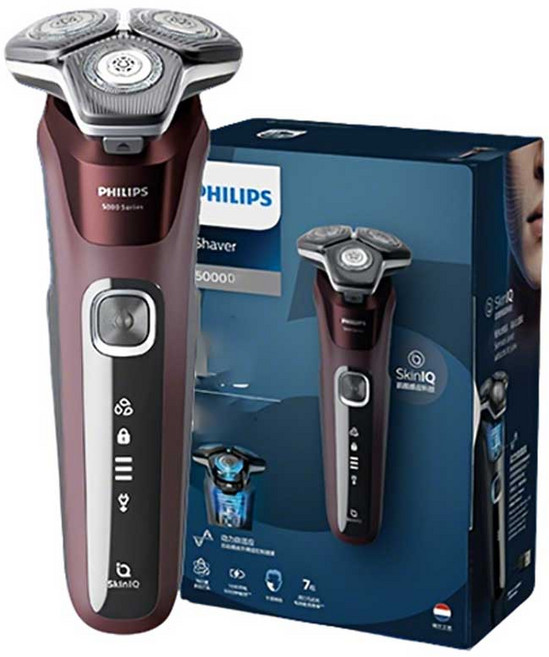 PHILIPS 飛利浦 5000系列 SkinIQ 刮鬍刀, 3刀頭, 紅棕色, S5831/01