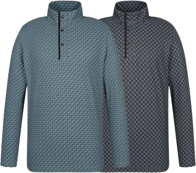 5층 [신사] 팬텀 골프 남성 패턴 반버튼 긴팔 티셔츠 212C3TH902_송파점