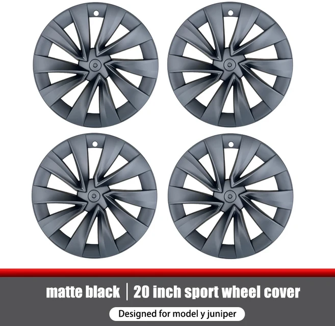 포르 테슬라 모델 Y Model Juniper 쥬니퍼 20인치 휠커버 퍼포먼스 헬릭스 풀림 용품 4개입 4PCS (2025), 01 빠른, 01 20 inch 2025, 03 matte black