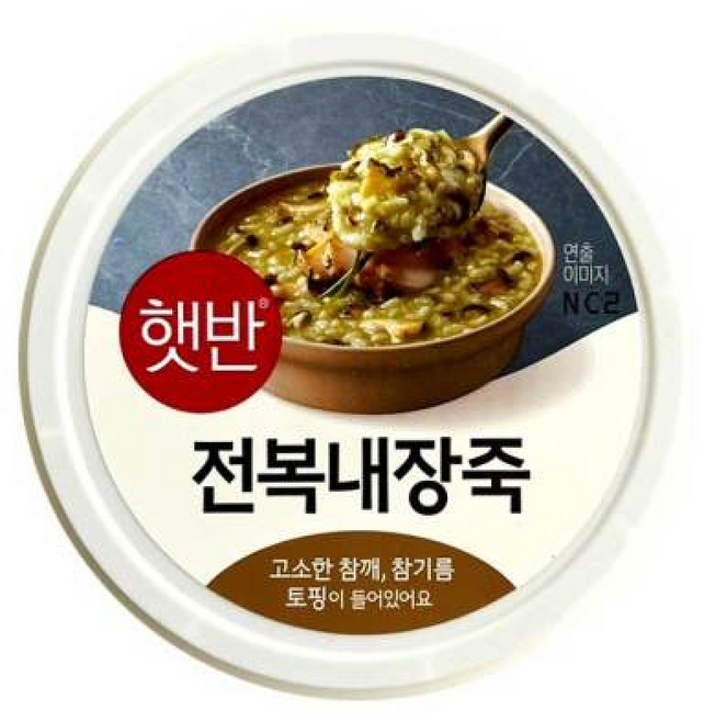 비비고죽 CJ 햇반 전복내장죽 (용기), 267g, 6개