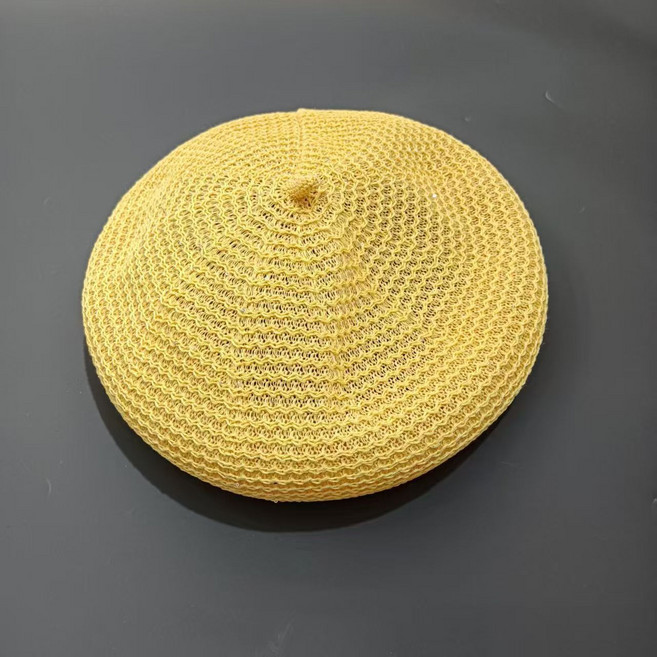 여성 여름 베레모 클래식 니트 베레모 심플 패션 소품 데일리 룩 액세서리 JS