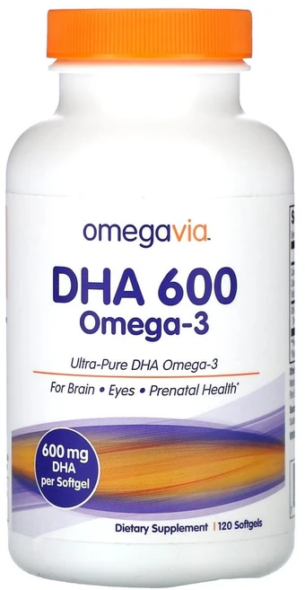 오메가비아 DHA 600 오메가3 소프트젤 120정, 1개 - 쿠팡