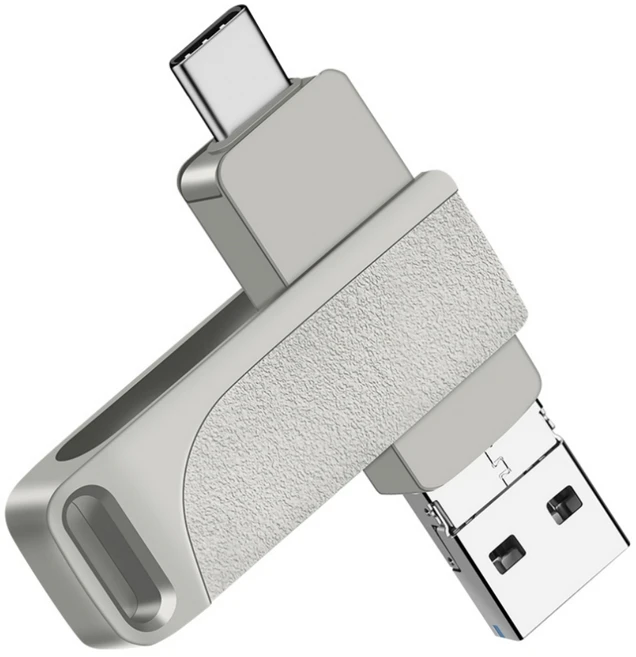USB3.0 핸드폰 외장메모리 OTG C타입+아이폰8핀+USB 4in1 메모리, 1개, 256GB - 쿠팡