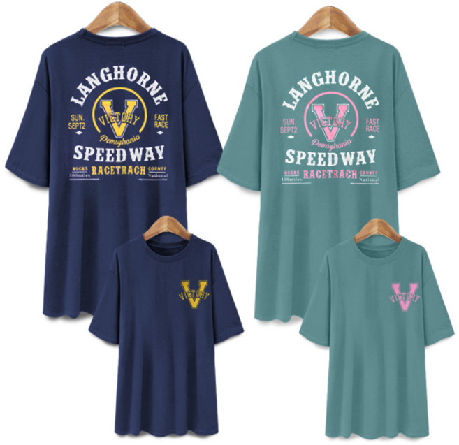 블론디 빅토리 여성 박스 반팔 티셔츠