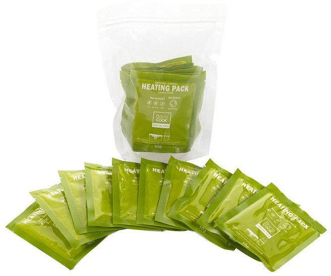 바로쿡 발열팩 캠핑 등산 발열도시락 전용 10g 20g 50g 80g 100g, 10g발열팩 10개세트, 1세트