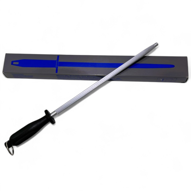 밀레니 업소용 대형 야스리 12인치 칼갈이 연마봉 스탠더드컷, 블랙, 1개