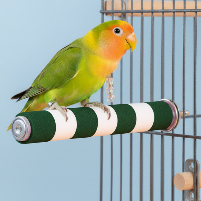 레브홈 앵무새 발톱갈이 막대 횟대, 2개, 그린