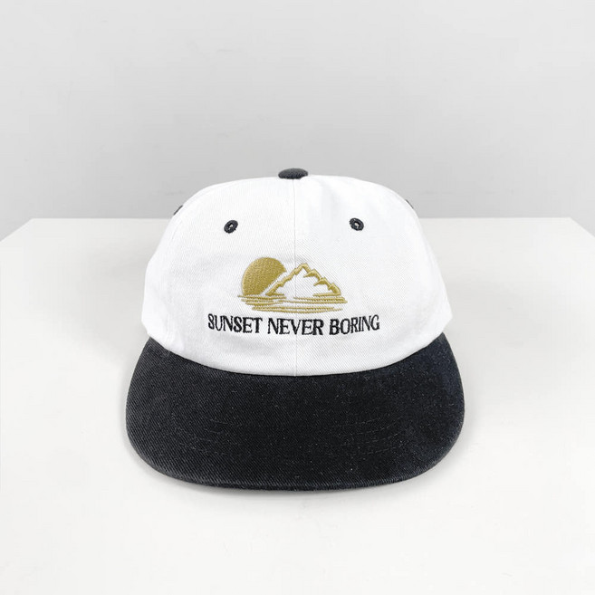 sunset 빈티지 배색 가을겨울 스냅백 캠프캡 모자