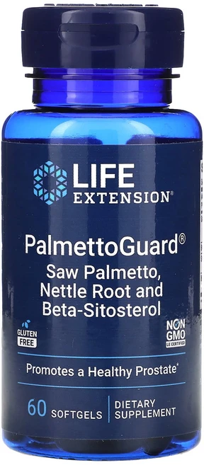 Life Extension 베타시토스테롤 함유 PalmettoGuard 쏘팔메토/쐐기풀 뿌리 소프트젤 60정, 1개 - 쿠팡