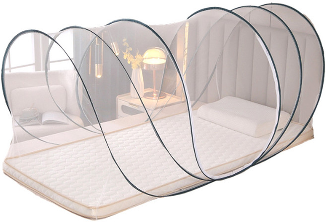 팝업 텐트형 원터치 모기장 접이식 1인용 싱글 모기장 190x90cm, 프리미엄형 원터치모기장