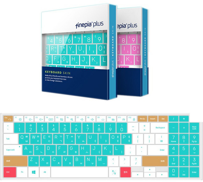 마카롱 삼성 갤럭시북 프로 NT950XDY-AM59S용 한영자판 문자키스킨, A-Type(민트), 1개