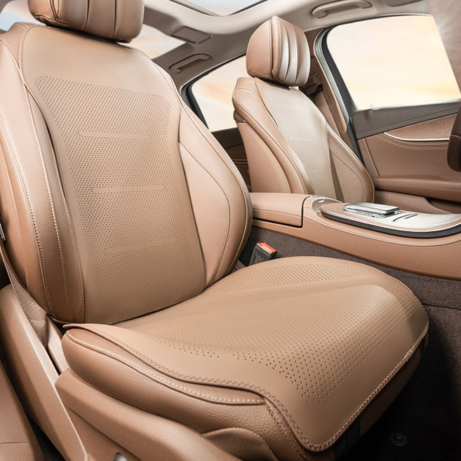 CABULE 자동차 시트커버 사계절 용 차량시트커버 통풍 가죽 보호매트, 01, 1세트