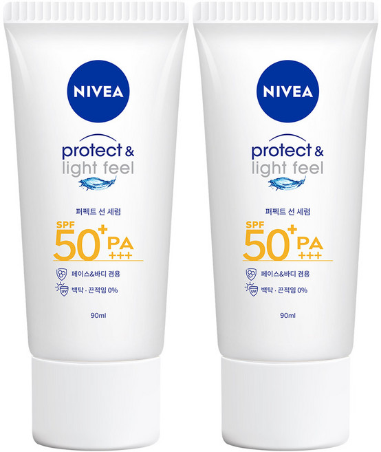 니베아 프로텍트 앤 라이트 필 퍼펙트 선 세럼, 90ml, 2개