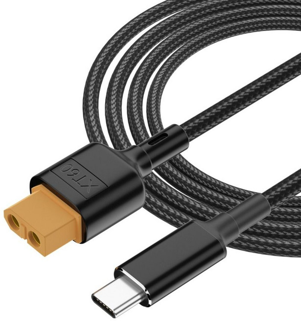 Toolkitrc SC100 프로토콜 충전기 코드 어댑터 와이어 교체 부품용 고속 케이블 XT60 ~ C타입 50 cm 1PC, 50cm, 1개