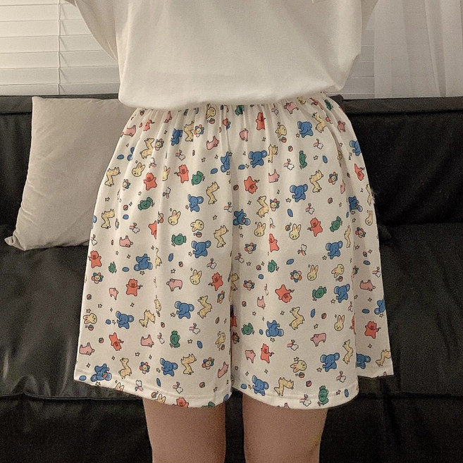 [블랑커브] 여성용 시원한 냉감원단 잠옷 반바지 홈웨어 4colors