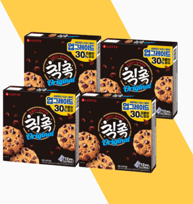 롯데웰푸드 칙촉 180g 촉촉한 초코칩 쿠키 대용량 간식