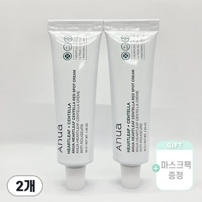 한정증정기획 I 아누아 어성초 센탤라 래드 스팟크림 증정기획 I 히알루론산 마스크팩 증정 I 트러블진정개선 Anua Heartleaf Centella Red Spot Cream, 30g, 2개 - 쿠팡