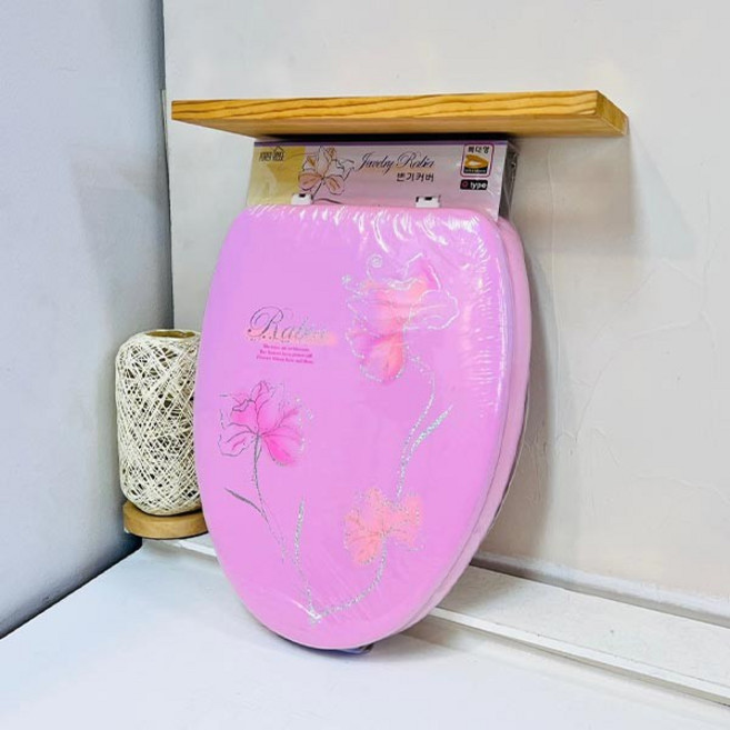 쥬얼리 라비아 변기커버 O형 특대 핑크 원룸변기커버 위생변기커버 변기부속품, 1개, 상세페이지 참조