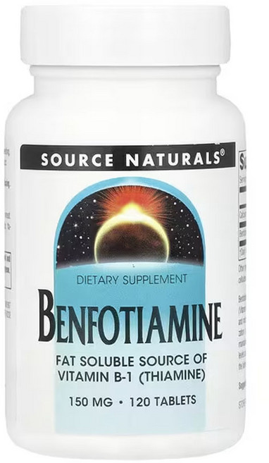 소스내츄럴스 벤포티아민 150mg 타블렛 글루텐 프리 무설탕, 1개, 120정