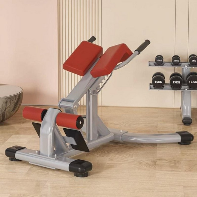 척추 기립근 머신 백익스텐션 기구 로만체어 복근운동기구 피트니스, 레드, 1개