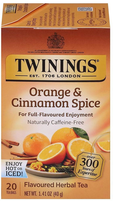 Twinings 얼 그레이 엑스트라 스트롱 홍차 개별 포장 백 20개 (1팩) 시트러스 및 베르가못 맛 카페인 뜨겁거나 차갑게 즐기기 티백 20개, 40g, 1개