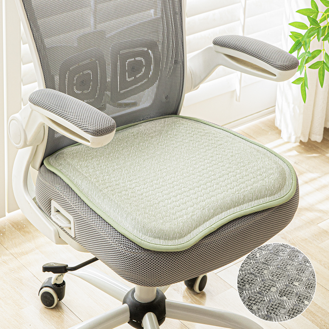 트리플썬 실리콘 통풍 쿨 방석 차량용 의자 쿨링, 민트, 1개