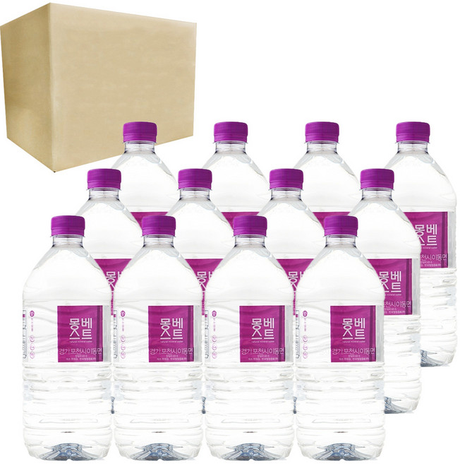 프리미엄 생수 몽베스트 위드어스 1L 12병 한박스 [무라벨], 12개
