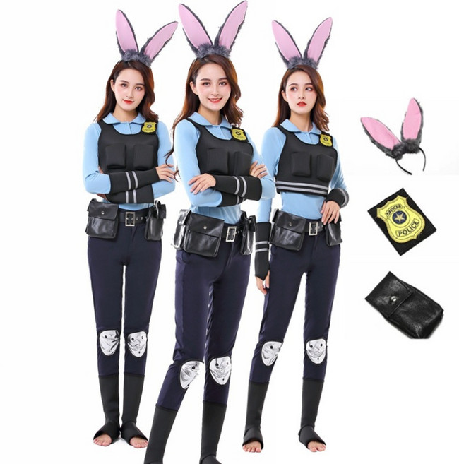 졸업사진코디 코스튬 주디 토끼 캐릭터 할로윈 동물원 폭스 애니메이션 의상 컨셉 디즈니