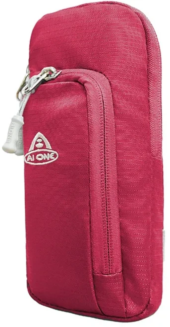 스트랩이 있는 장착형 휴대폰 파우치 하이킹 배낭 자전거 및 장비용 방수 립스탑 걸이 케이스(핸즈프리 액, 06 red