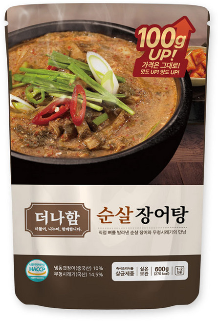 더나함 보양식 무청 순살 장어탕, 600g, 5개