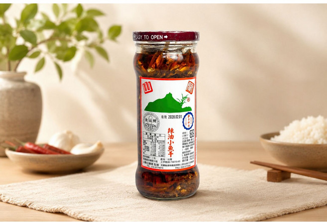 山嵐 辣油小魚干 宜蘭小魚干 無防腐劑, 1個, 大罐400G, 400g