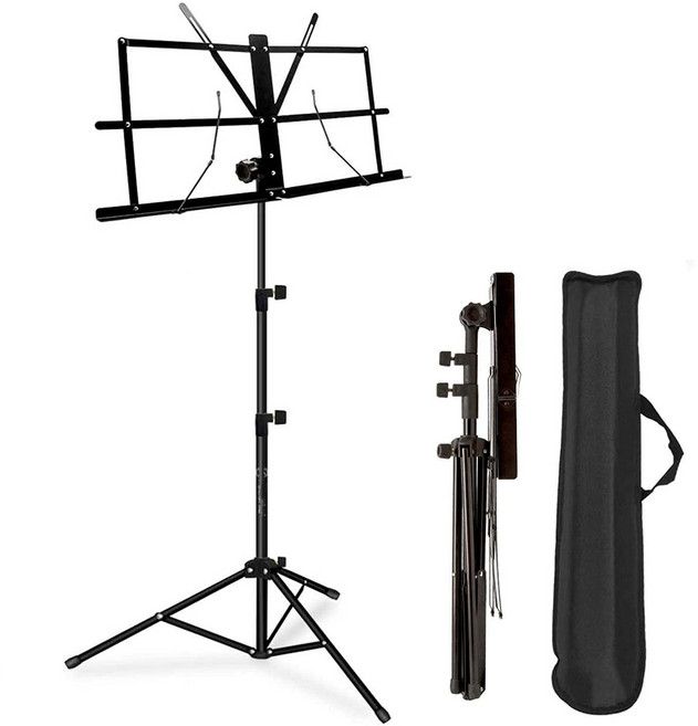 코네임 접이식 간편휴대 악보 보면대 2W042, 블랙, 1개