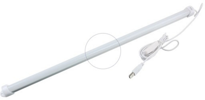 컴스 USB LED Bar형 자석 미니 USB 램프 52cm IB625, COMS 8W 자석부착 주광색 스위치 USB LED바 램프 52cm, 1세트
