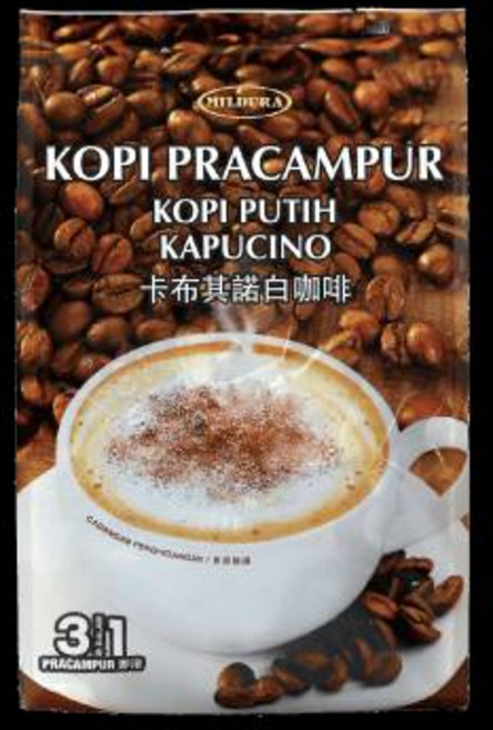 卡布奇諾白咖啡 三合一 即溶咖啡 香濃滑順 方便攜帶 快速沖泡, 1個, 一大袋（12小包）