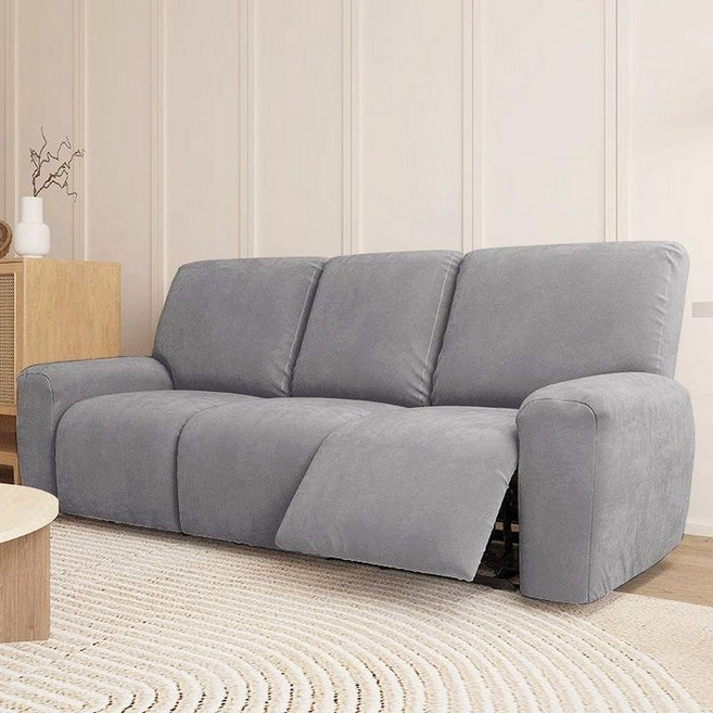 리클라이너 쇼파 커버 가죽 4인 방수 리폼 3인, 3인용파르페, 연회색