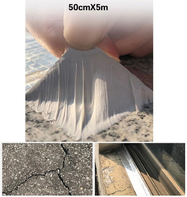 옥상 외벽 누수 광폭 부틸 방수테이프50cm 붙이는방수제 외벽크랙 물탱크누스, 5cmx 5m, 1개
