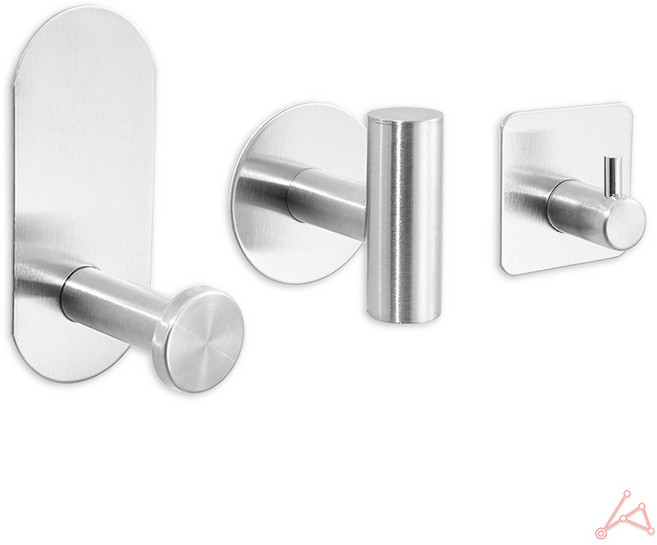 휴이몰 욕실 무타공 스텐 금속 후크 걸이 초강력무타공후크, 타원형