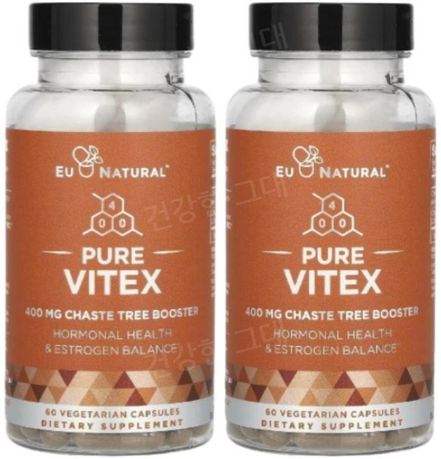 Eu내추럴 비텍스 바이텍스 400mg 60캡슐 2개 체이스트나무 Vitex, 60정 - 쿠팡