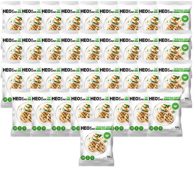 허닭 그릴 닭가슴살 스테이크 청양고추맛, 36개, 100g