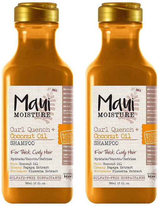 마우이모이스처 컬 퀜치 + 코코넛 오일 샴푸, 2개, 385ml