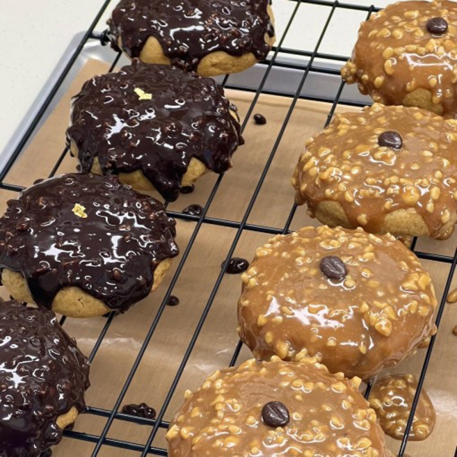 라이스베어 NEW헤이즐넛 폭탄쿠키 디저트선물 답례쿠키 글루텐프리 쌀쿠키 (NEW커피폭탄) [원산지:상세설명에 표시], 1개, 140g