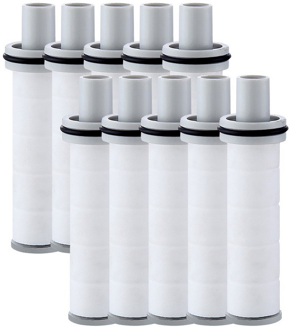 루본 올인원 여행용 포켓 샤워기 리필 필터 10p, 무향, 10개