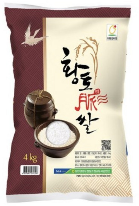청원생명농협 황토맥쌀 백미 상등급, 4kg, 1개